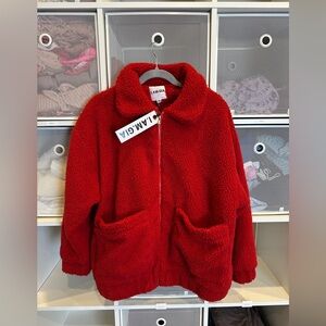 NWT Revolve I.AM.GIA Red Teddy Jacket